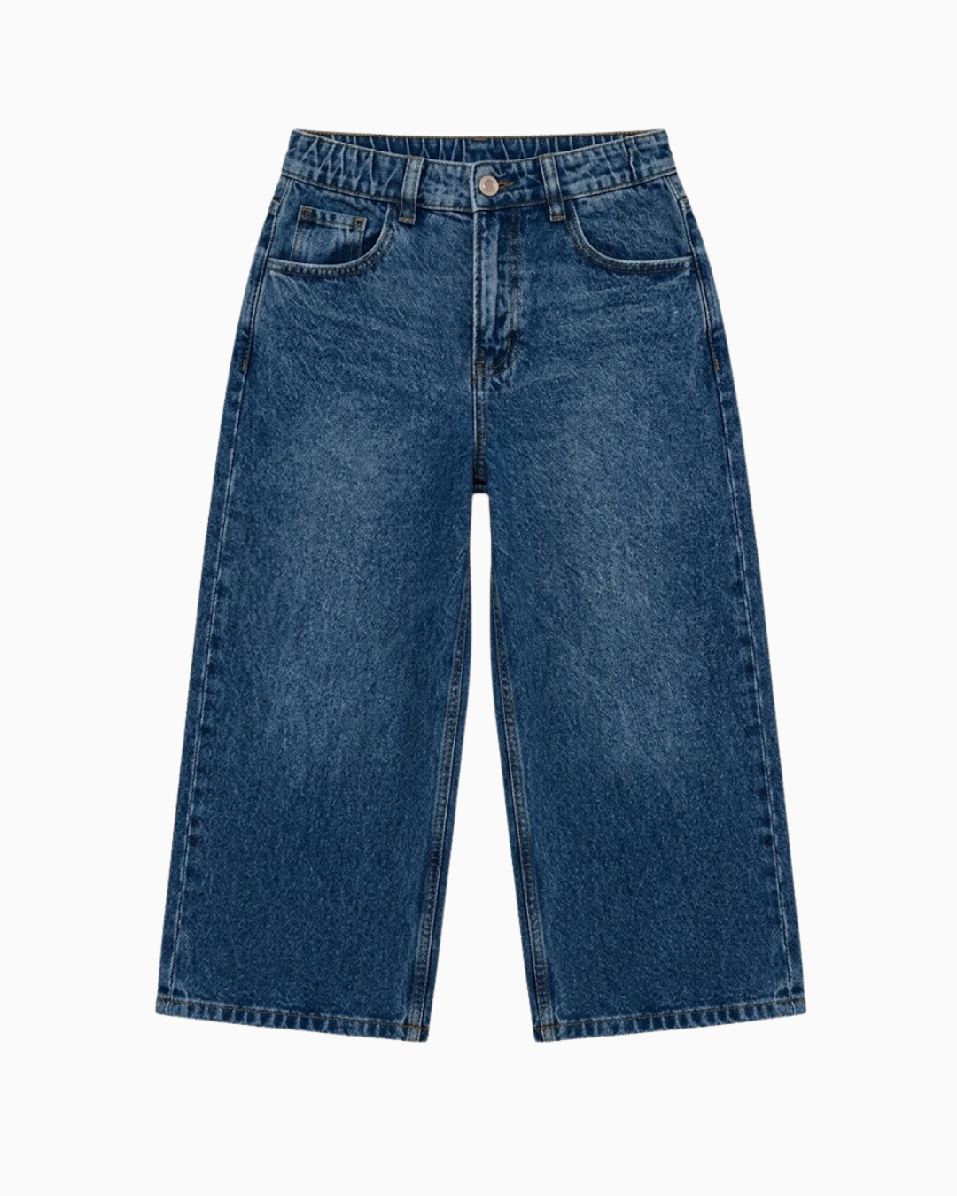 Jean Culotte Rígido Azul Medio Acid Wash -INN20076