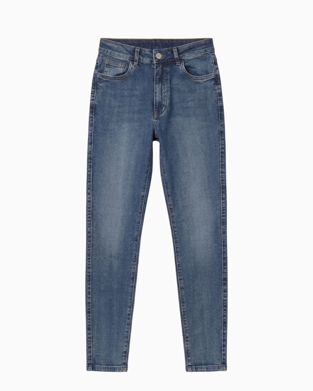 Jean Skinny Tiro Alto Stretch Azul Medio -PD0021