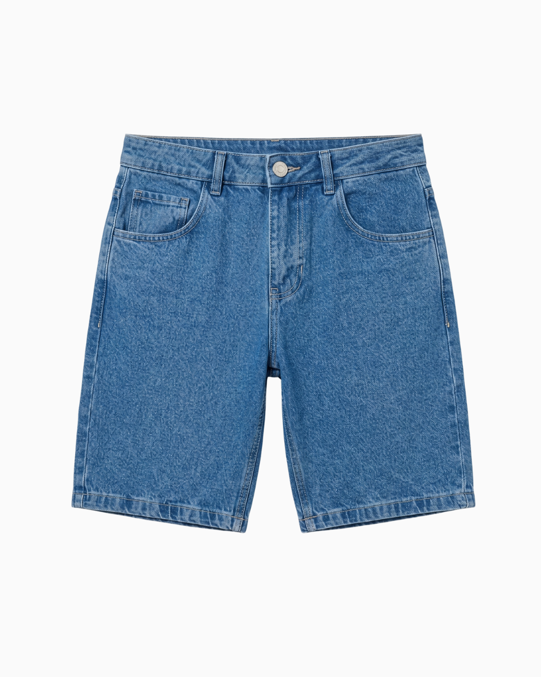 Bermuda De Caballero Rígida Azul Medio Clásica -DJB759