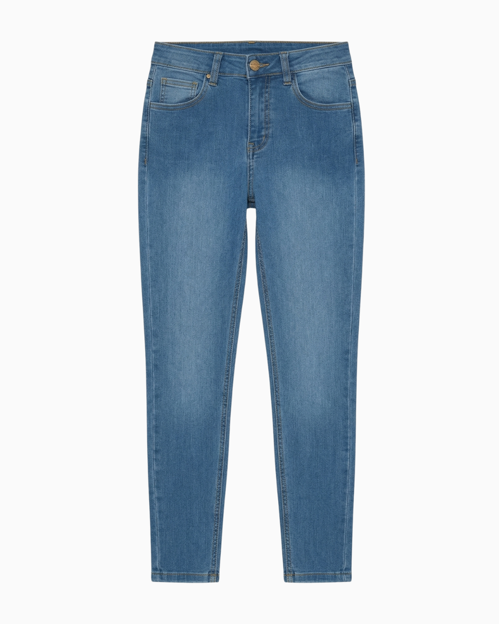 Jean Skinny Tiro Alto Stretch Azul Medio -INN1433