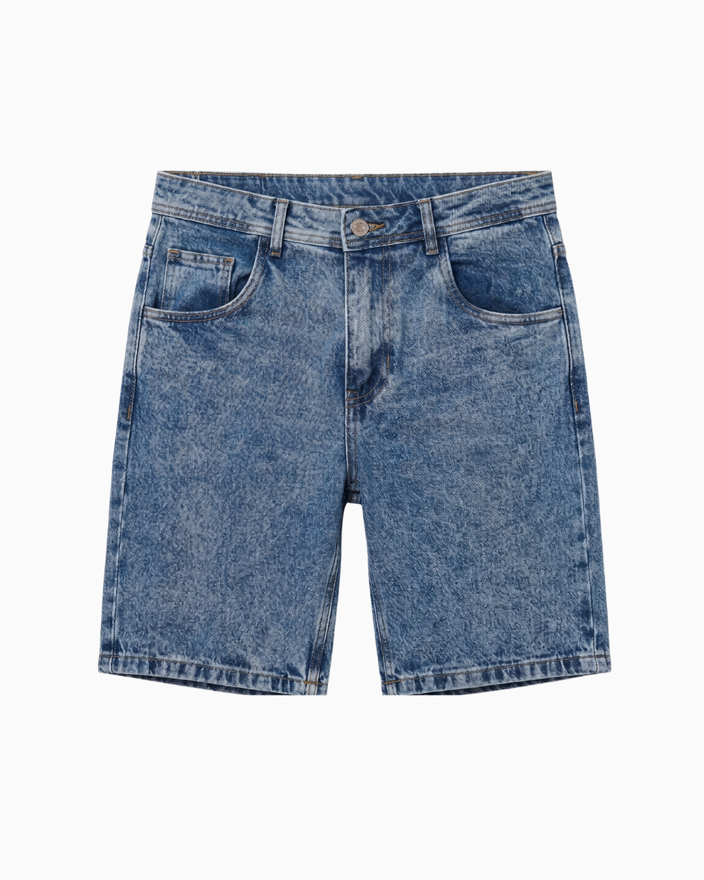 Bermuda De Caballero Rígida Azul Medio Clásica -DJB018