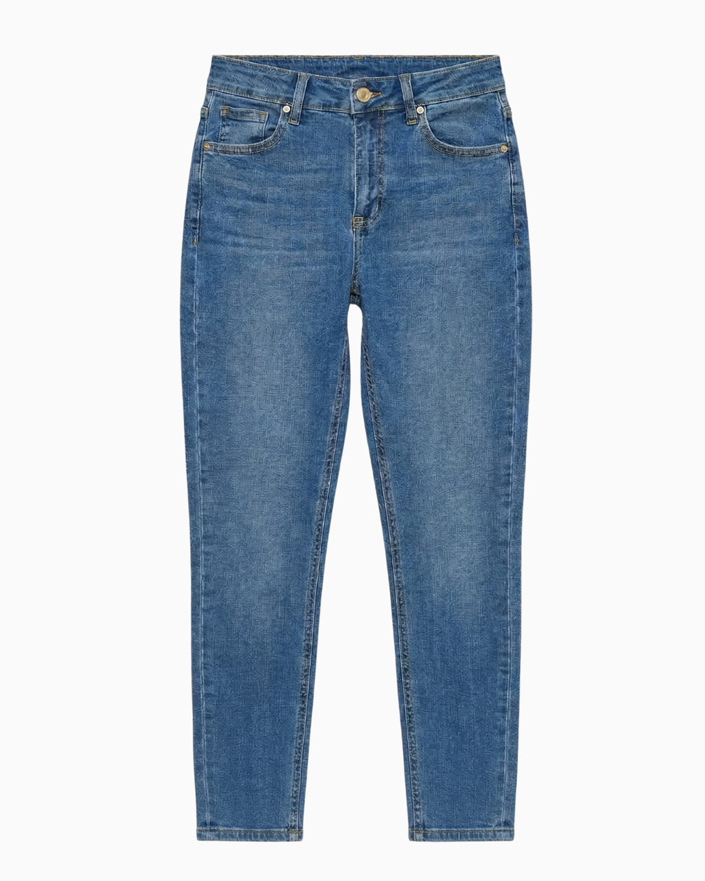 Jean Skinny Tiro Alto Azul Medio Stretch -INN1427
