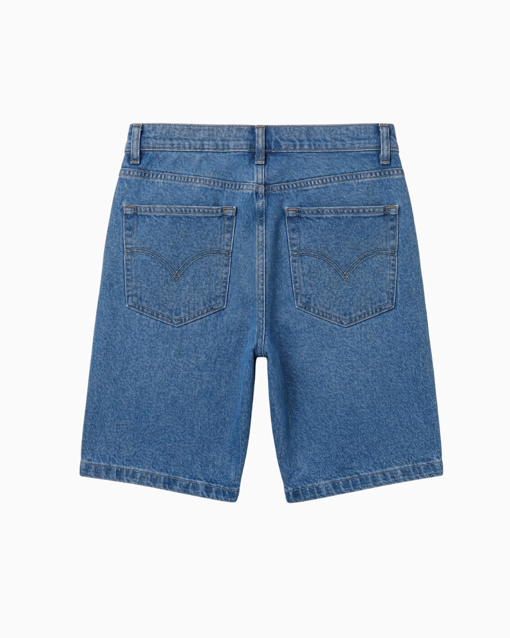 Bermuda De Caballero Rígida Azul Medio Clásica -DJB759