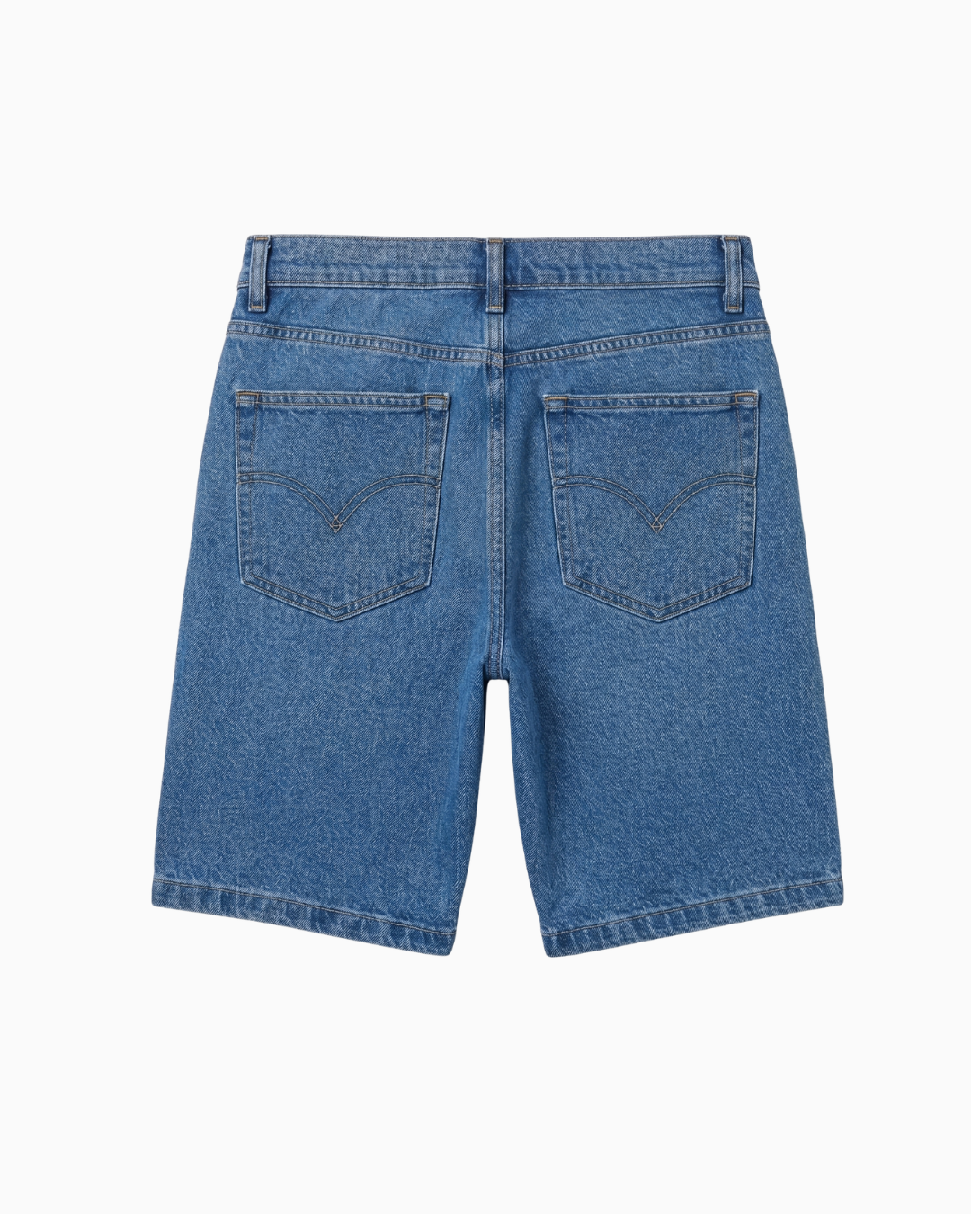 Bermuda De Caballero Rígida Azul Medio Clásica -DJB759