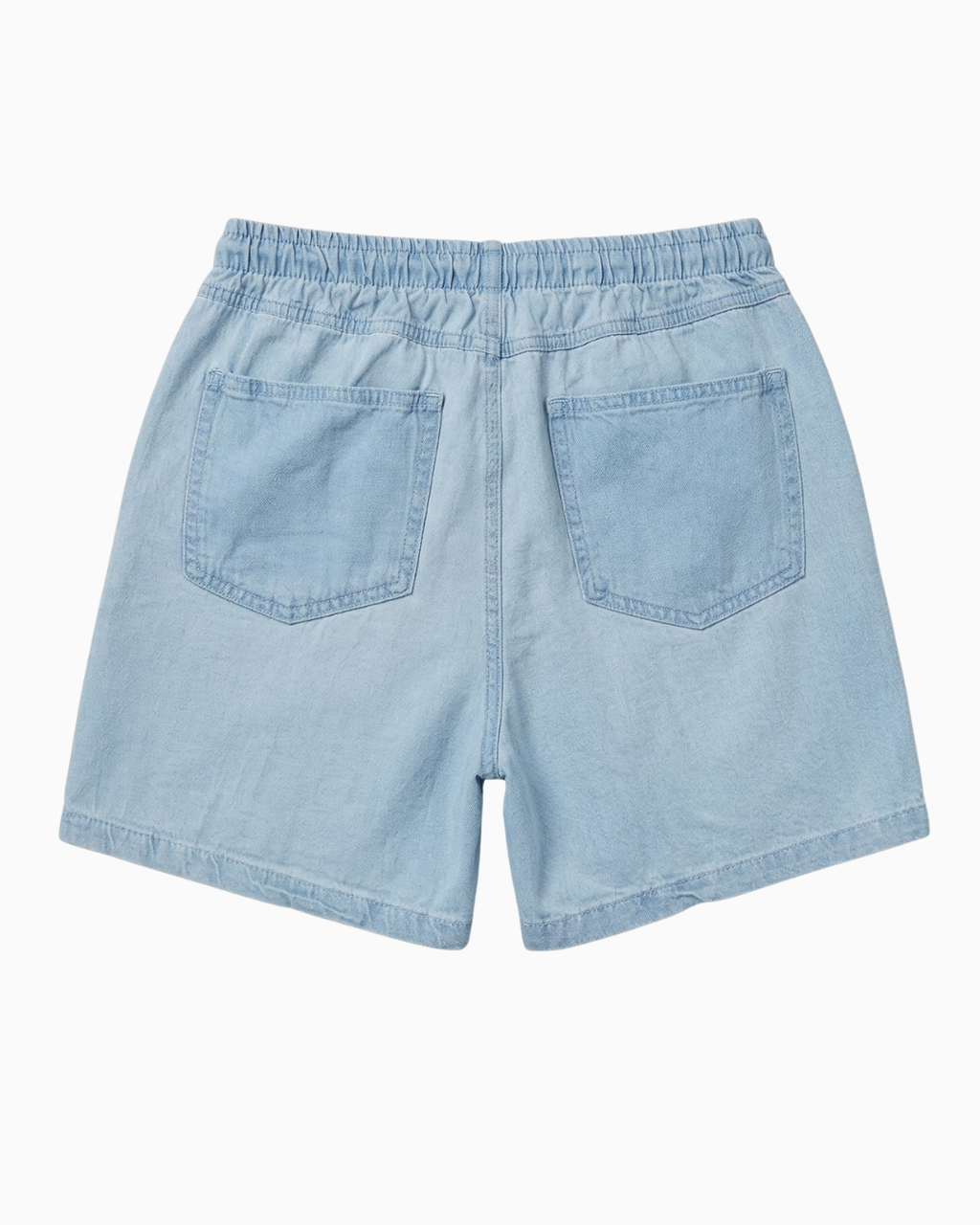 Short Tiro Alto Azul Claro Pretina Elástica -DJB762