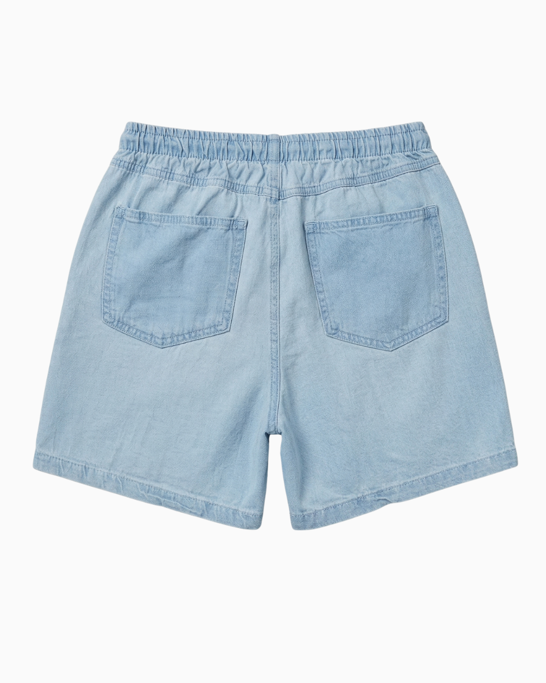 Short Tiro Alto Azul Claro Pretina Elástica -DJB762