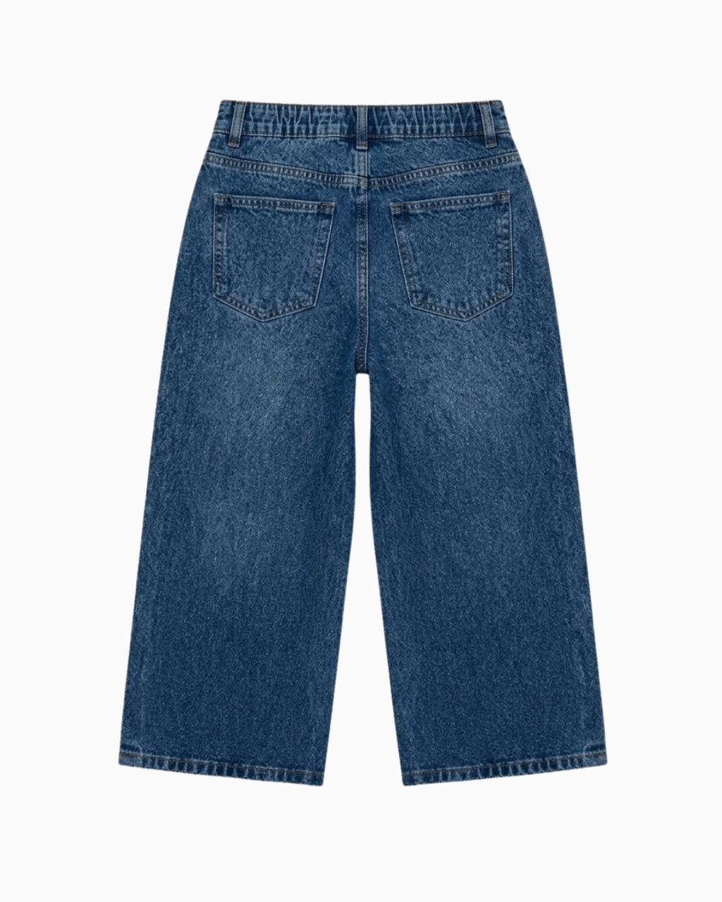 Jean Culotte Rígido Azul Medio Acid Wash -INN20076