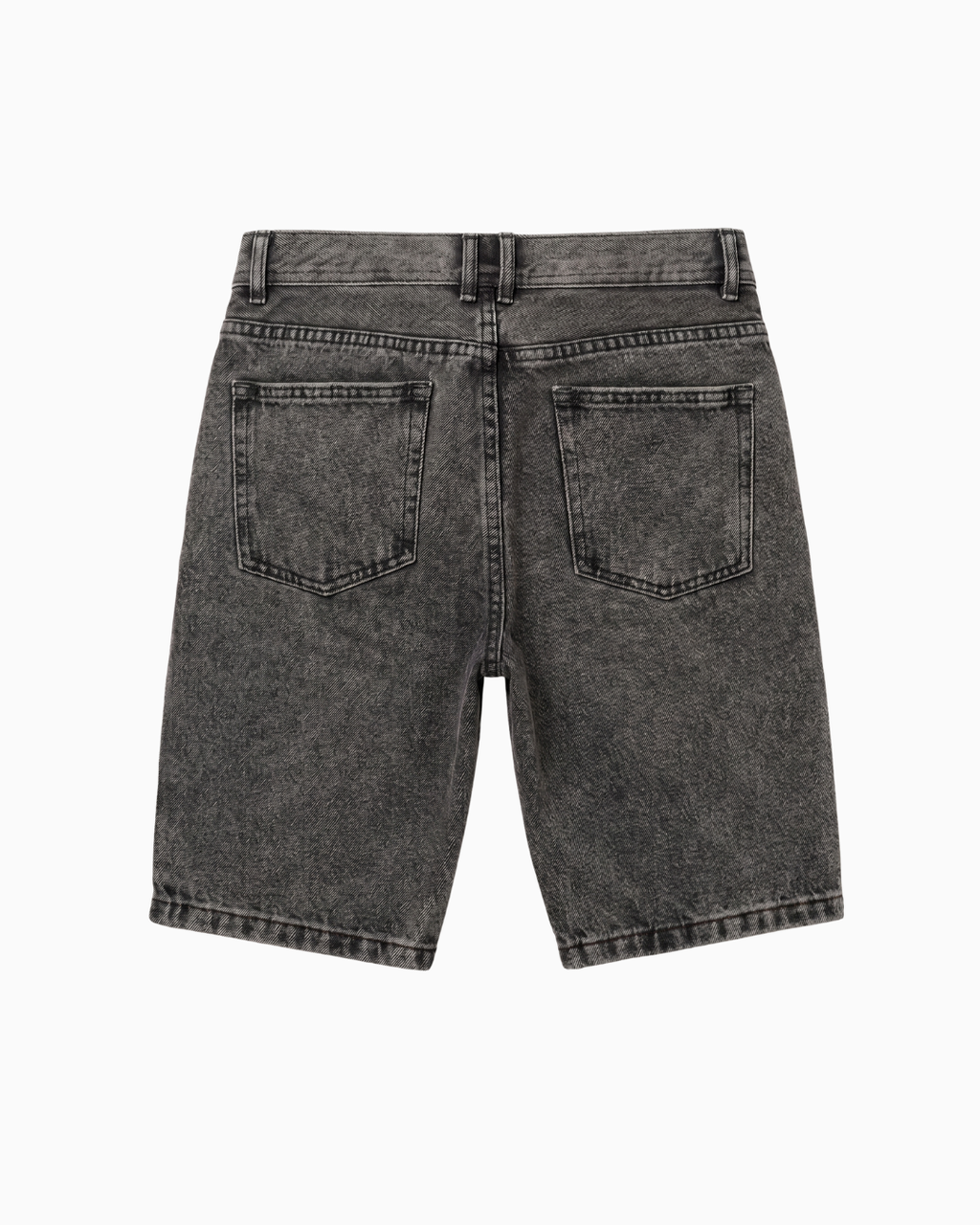 Bermuda De Caballero Rígida Negro Lavado Vintage -BC2879C