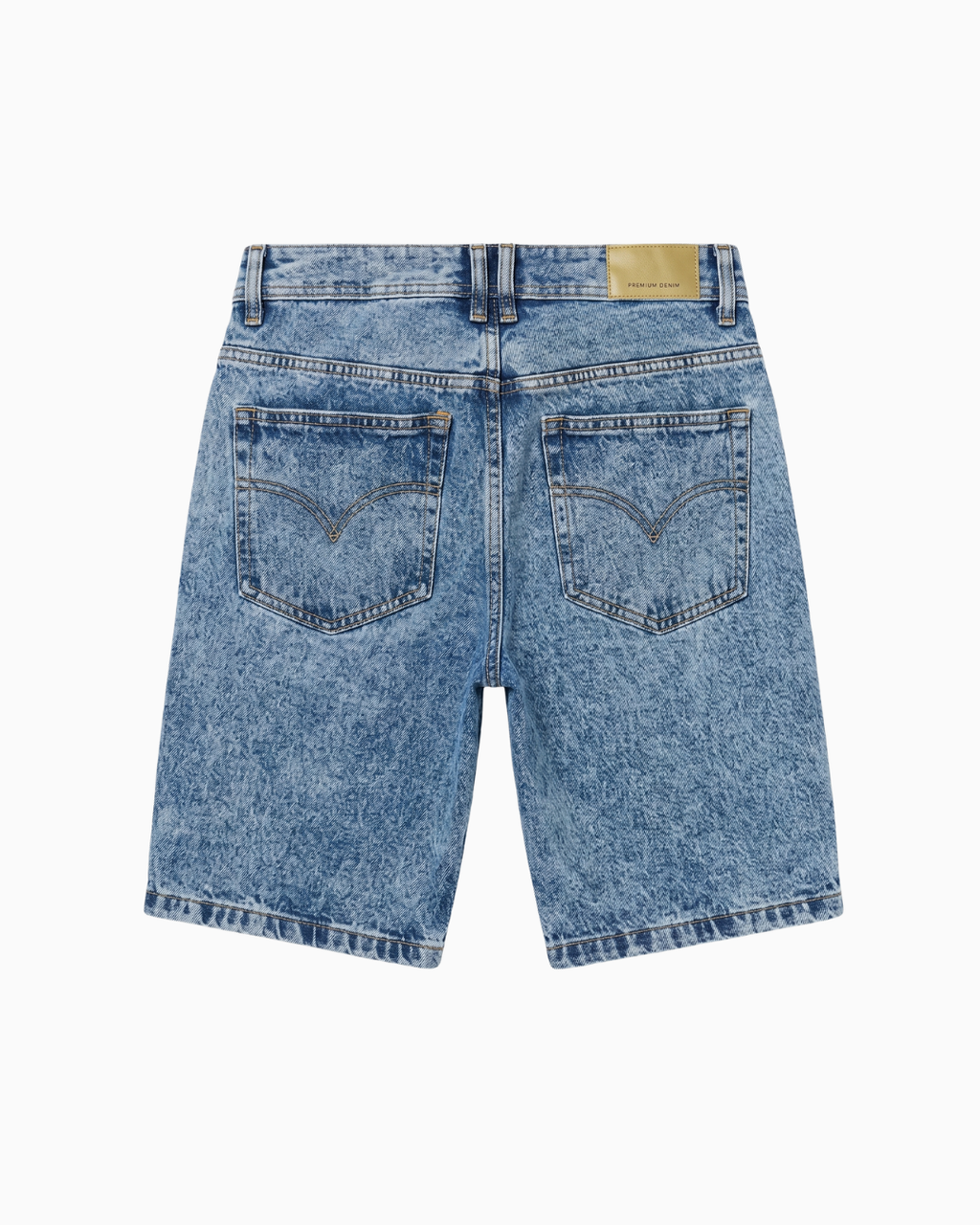 Bermuda De Caballero Rígida Azul Medio Clásica -DJB018