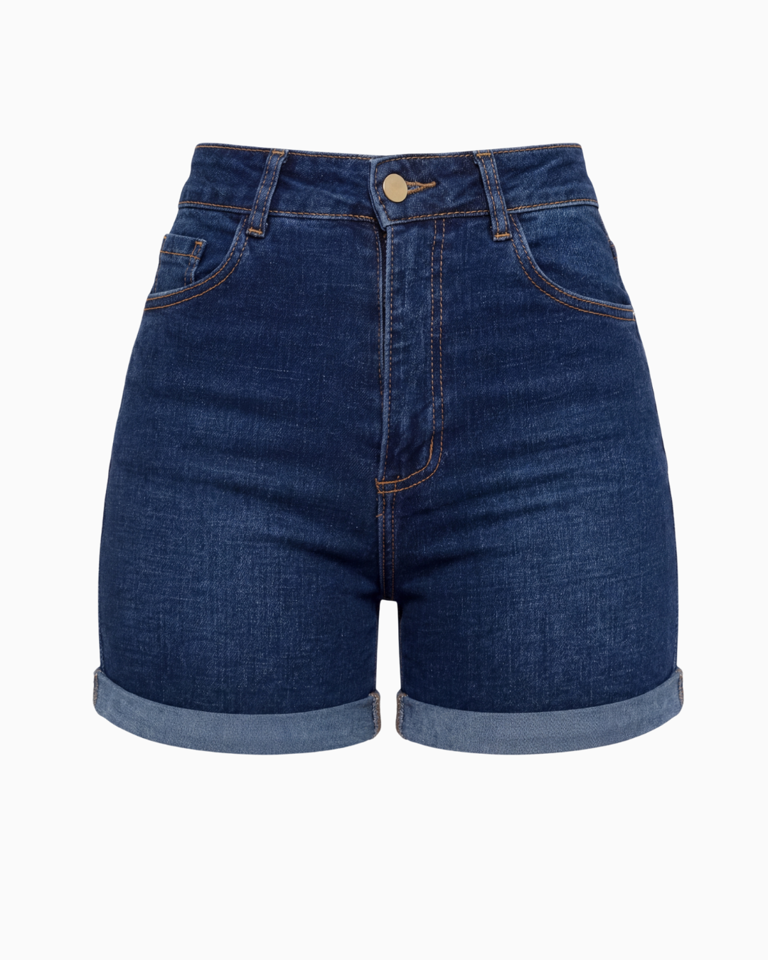 Short Tiro Alto Stretch Azul Oscuro Clásico - SD0014