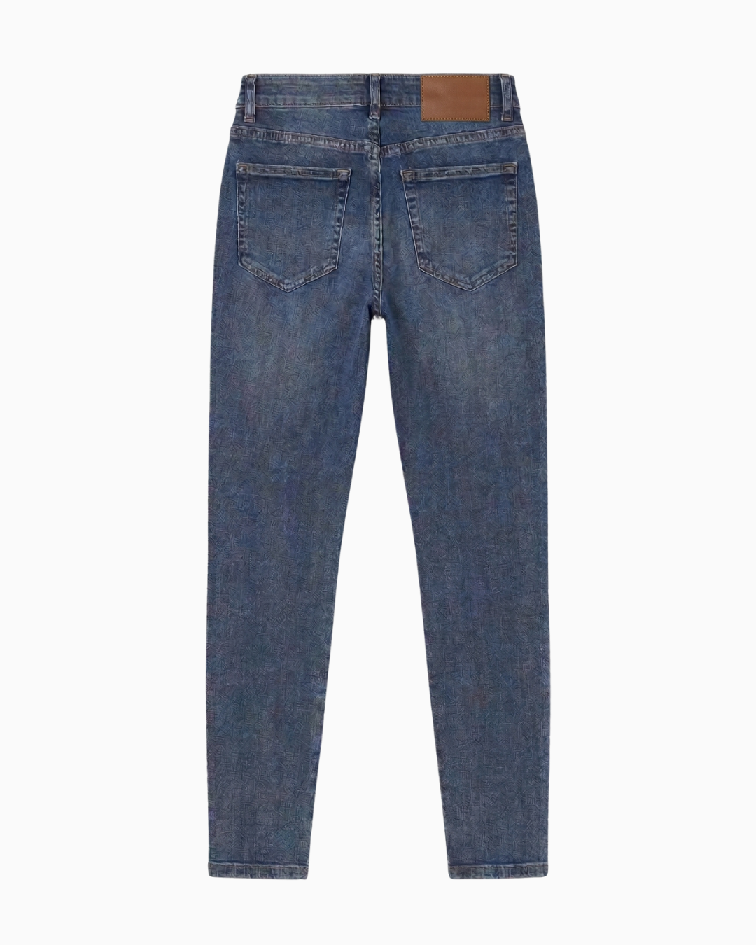 Jean Skinny Tiro Alto Stretch Azul Medio -PD0021