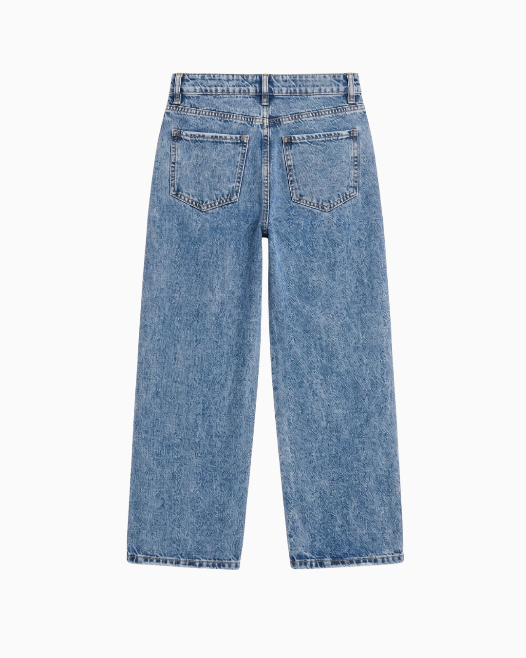 Jean Ballon Rígido Azul Medio Costuras -INN8544