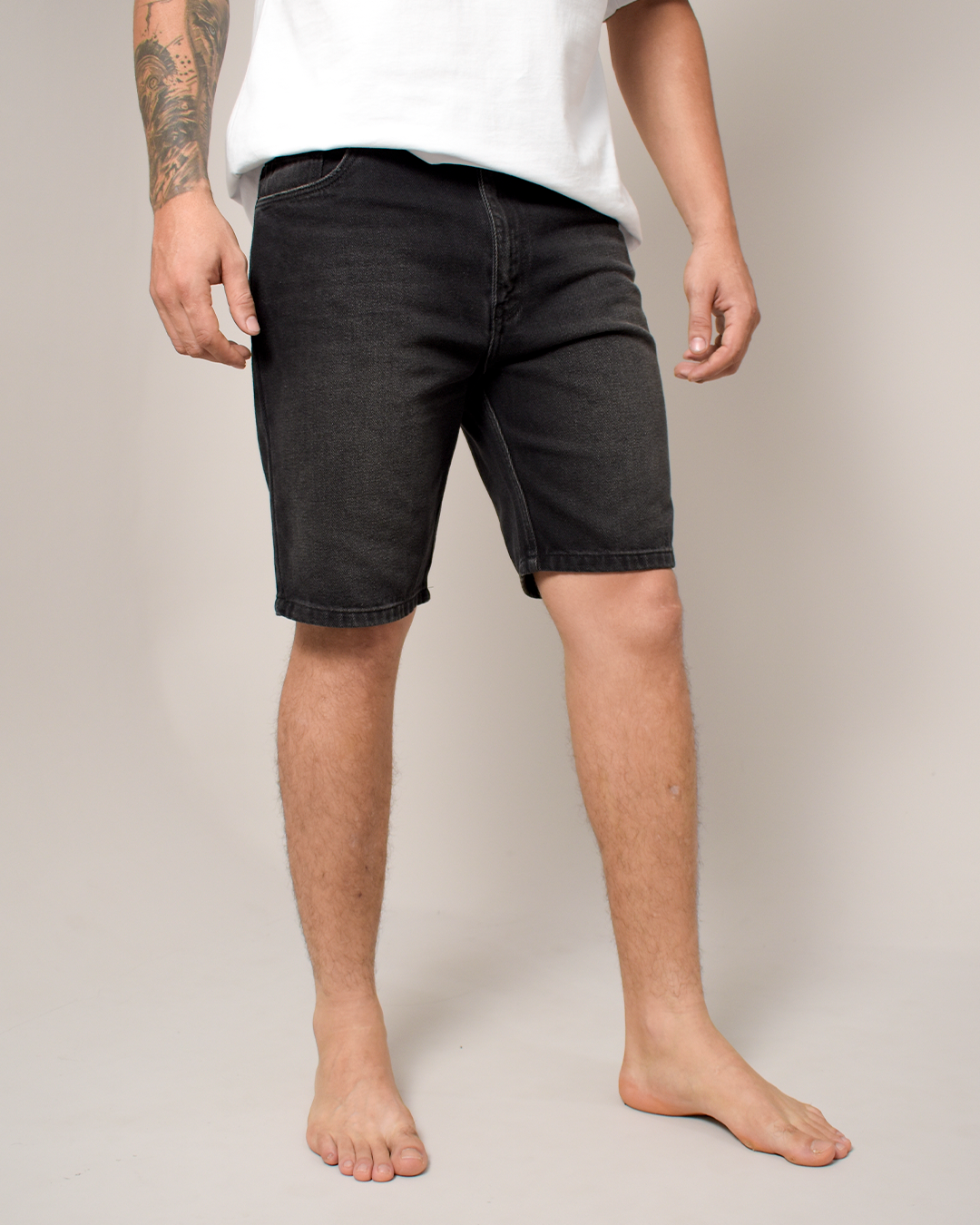 Bermuda De Caballero  Rígida  Negro Clásico -BC2879B