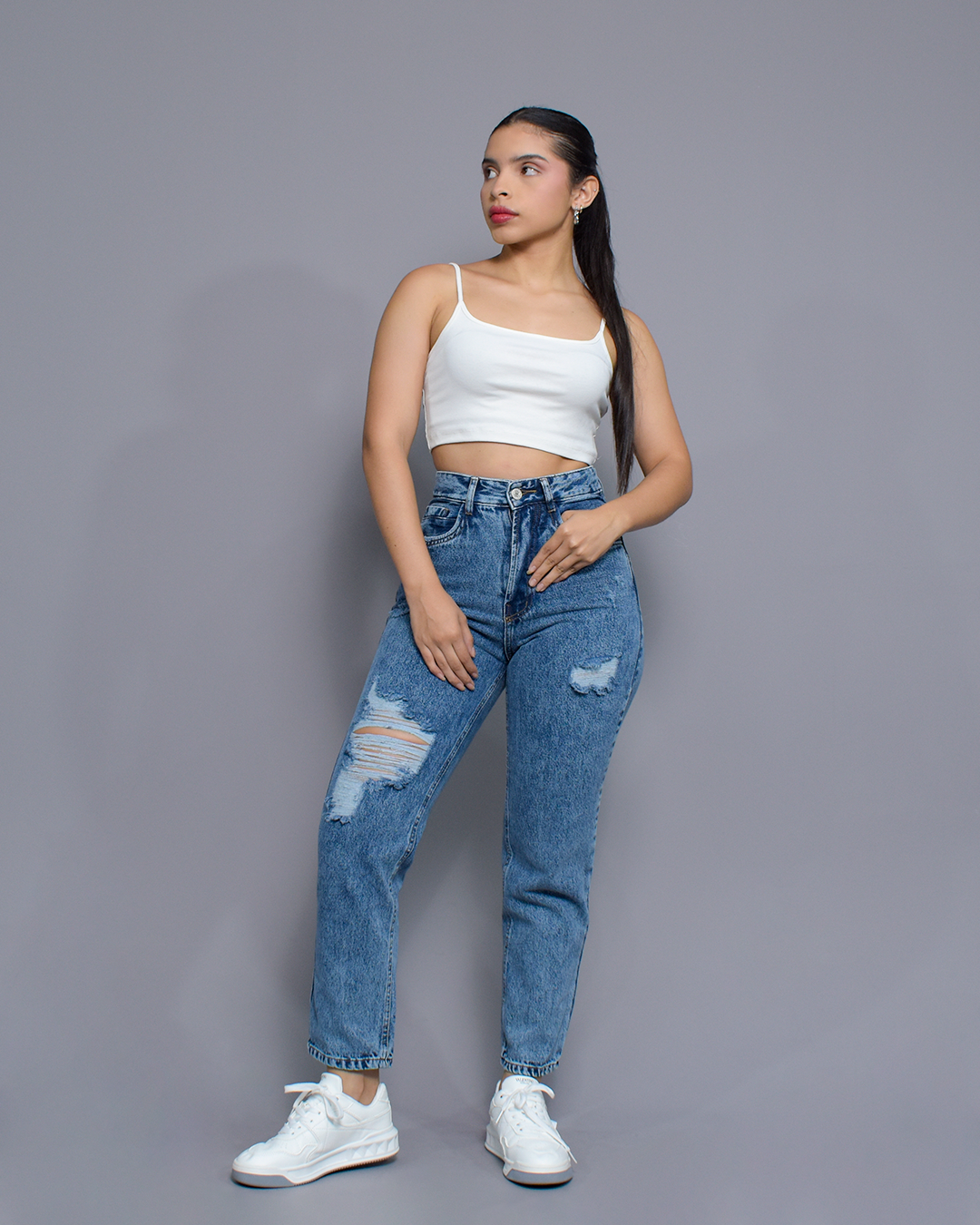 JEANS MOM FIT RIGIDO (PD2544)