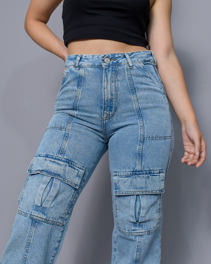 JEANS CARGO RIGIDO (PD2528)