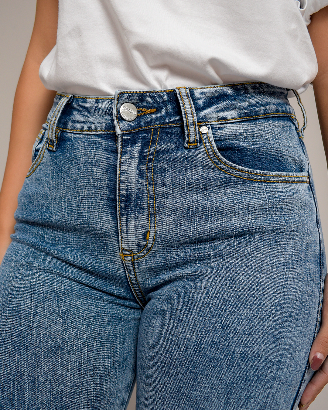 Jean Skinny Tiro Alto Stretch Azul Claro -INN1448