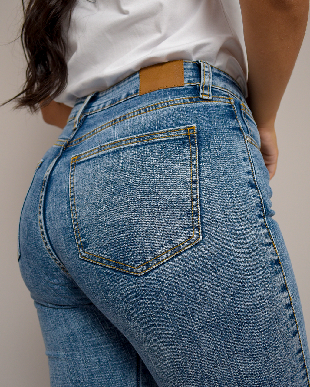 Jean Skinny Tiro Alto Stretch Azul Claro -INN1448