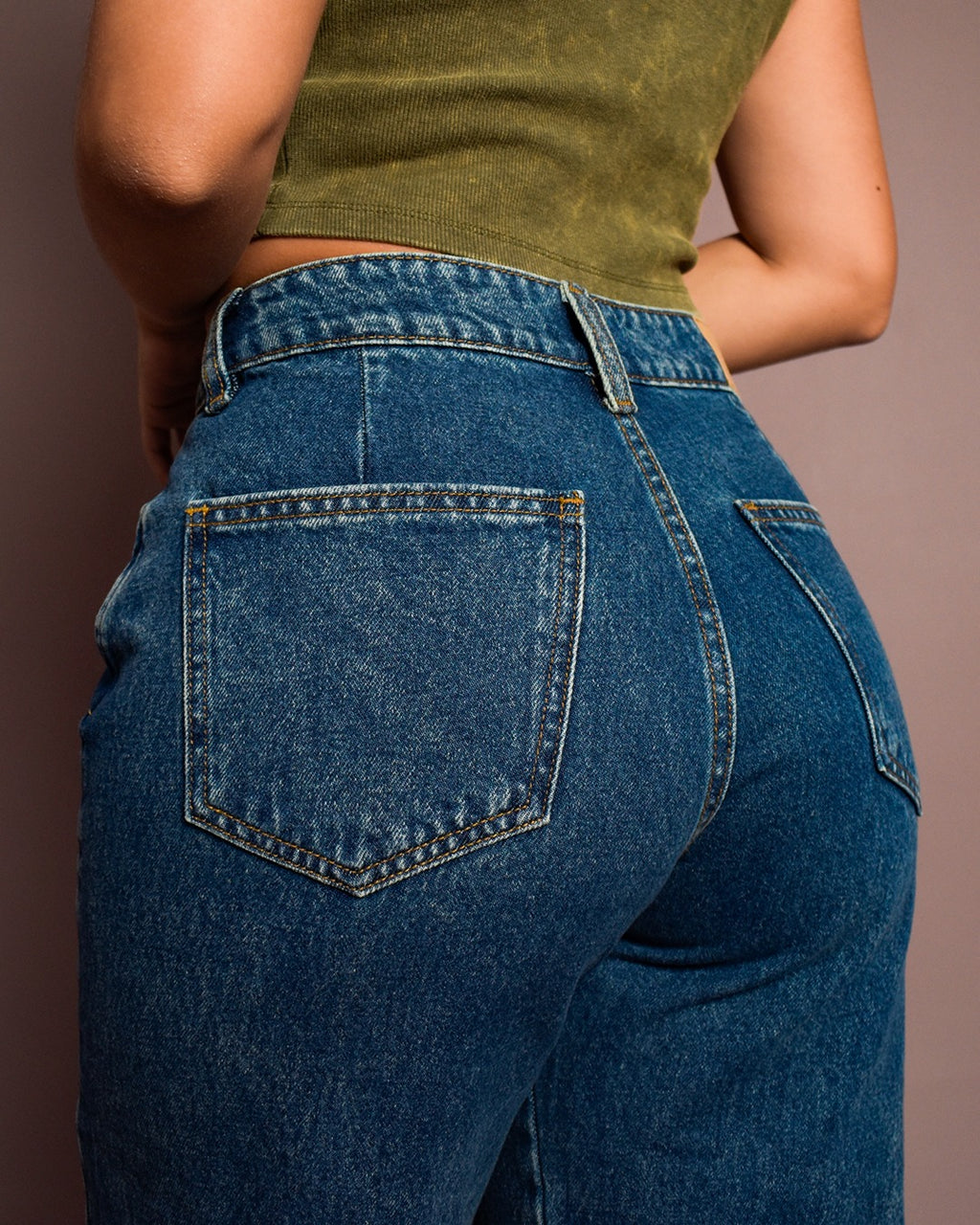Bermuda Culotte Rígida Azul Oscuro Desflecado -INN5562