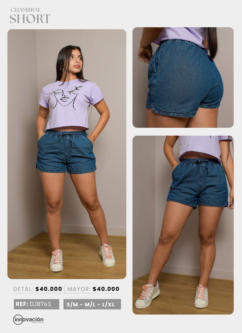 CHAMBRAY SHORT