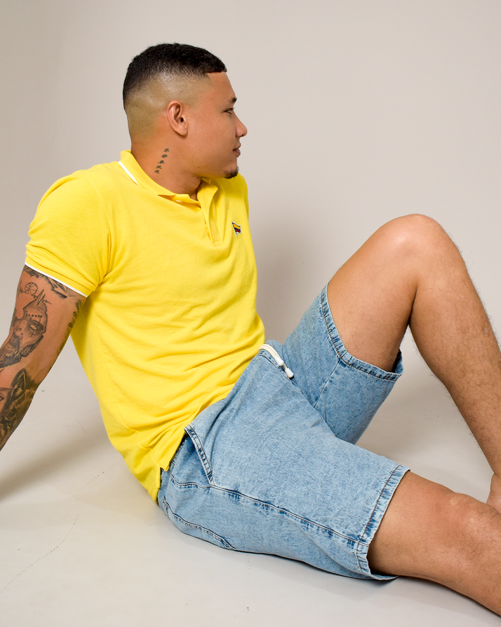 Bermuda Rígida Azul Claro Unisex -DJB766