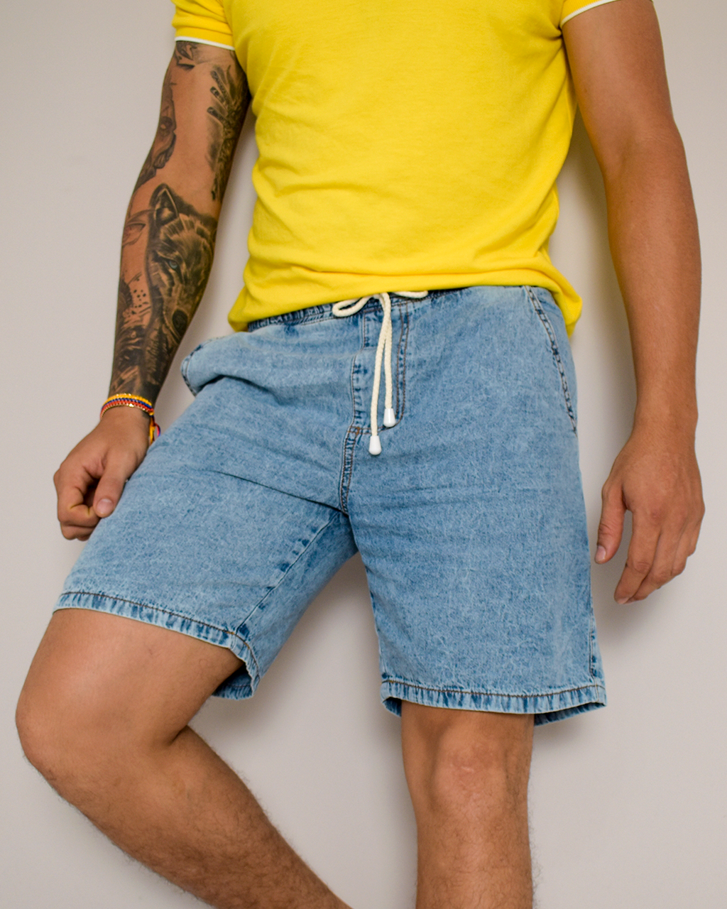 Bermuda Rígida Azul Claro Unisex -DJB766