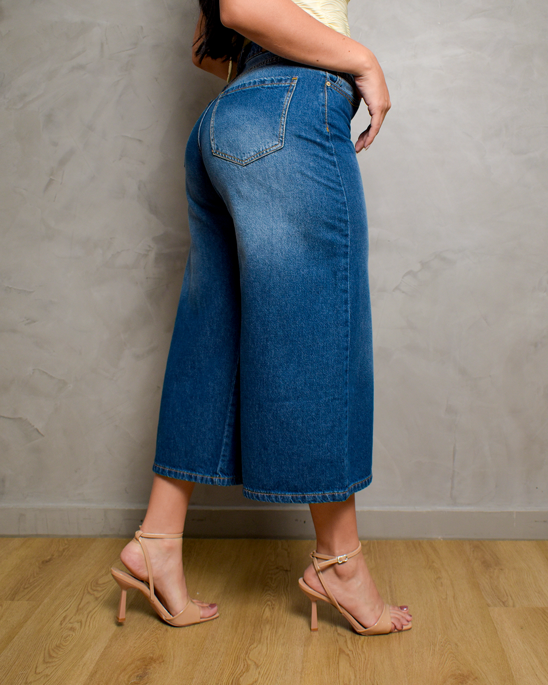 Jean Culotte Rígido Azul Medio -INN20100