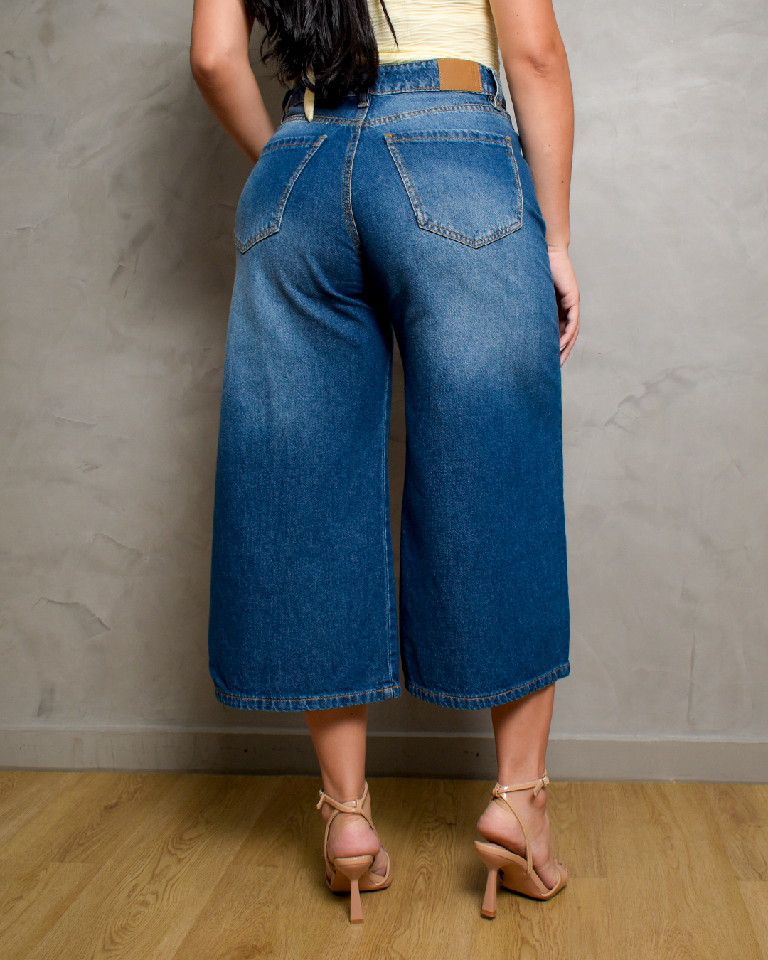 Jean Culotte Rígido Azul Medio -INN20100