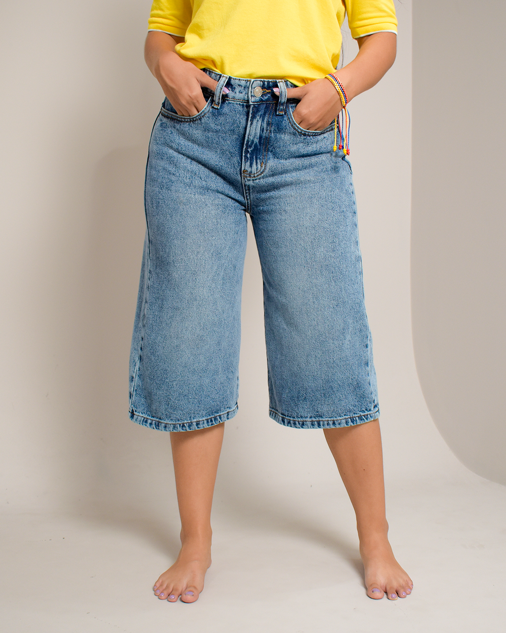 Jean Culotte Rígido Azul Claro -INN5655