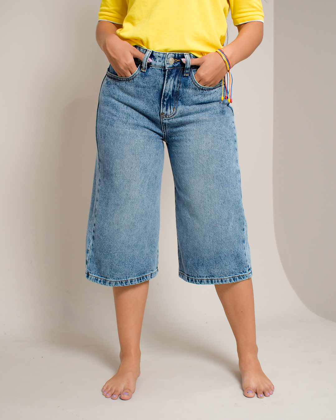 Jean Culotte Rígido Azul Claro -INN5655